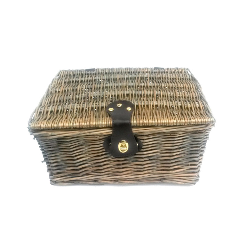 Brambly Cottage Wicker Decorative Basket, 12cm H x 30cm W x 23cm D, Oak