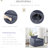 3 - In 1, Sleeper Chair Bed, Adjustable , Grey, Modern, Cup Holder, Breathable Velvet, Dorm, Small Apartments Convertible, 1 Function, High Density Foam, Apartment, Living Spaces-1922133018