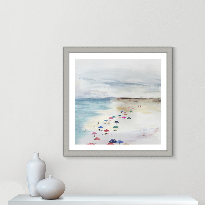 Summer Solitude - Picture Frame Print, 18.5" H x 18.5" W x 1.25" D, Brushed Silver Framed