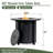 30" Propane Gas Fire Pit Table, 50000 BTU Round Steel Fire Pit with Wood Grain Ceramic Tabletop for Outside Patio Deck Garden Backyard- Black-118819841-118819840