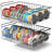 Sorbus Under Cabinet Multipurpose Storage Metal Shelf with Dividers (2-Pack)-108473990