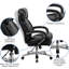 Chaise de bureau ergonomique Belladonna Big & Tall LeatherSoft avec appui-tête et accoudoirs en boucle