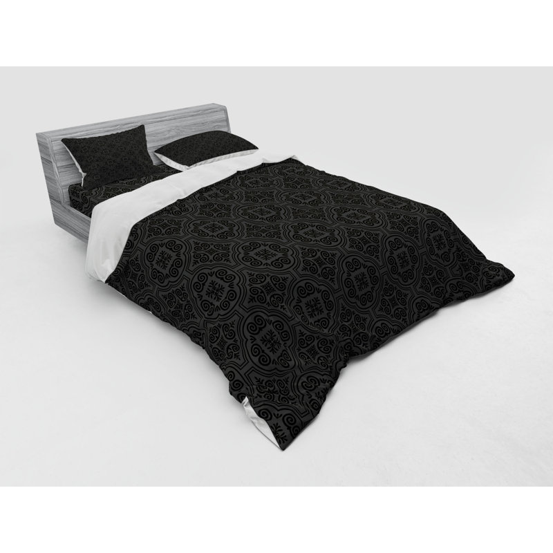 Eclectic Polyester Geometric Shapes Duvet Cover, Queen Duvet Cover + 3 Additional Pieces