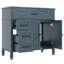 Meuble-lavabo de 36 pouces, armoire bleue, structure en bois, panneaux, lavabo en céramique lisse, tiroirs de rangement, finition imperméable pour porte, composants d'assemblage de quincaillerie, surmatelas peint