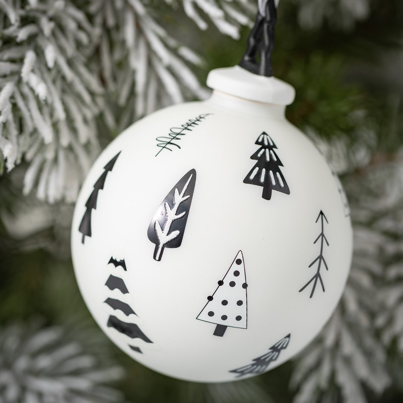 2 Piece Tree Icon Ball Ornament Set