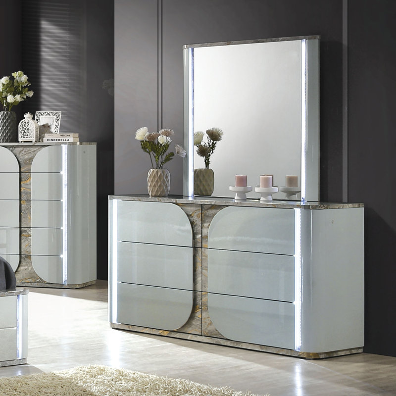 Ensemble de commode et miroir 2 pièces Twickenham