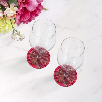 Sous-verres ronds en cuir végétal