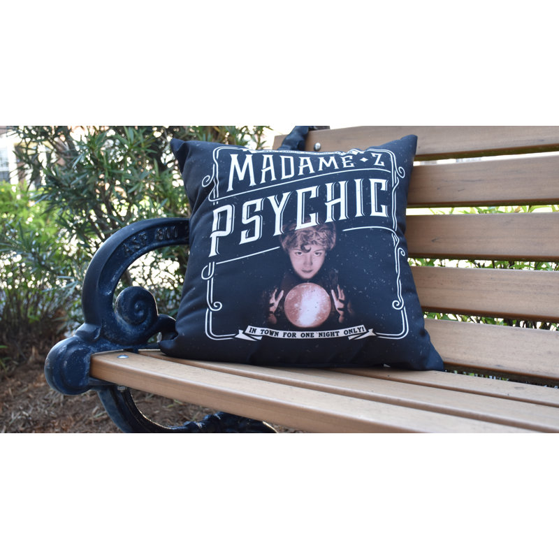 Coussin d'extérieur Witches Brew Square, Bleu / Crème, 16 po x 1 po