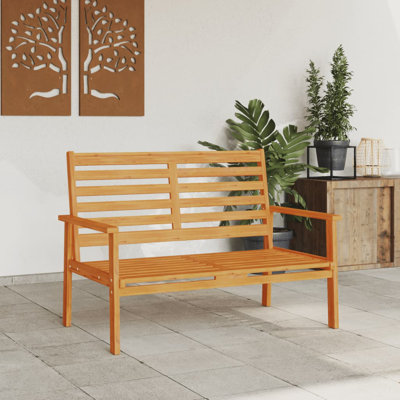Patio Sofa Bench 47.2" Solid Wood Acacia by Millwood Pines