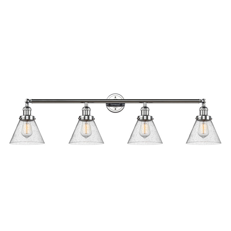Gebhardt 4 - Light Dimmable Vanity Light, Seedy, Polished Chrome, 6 Watt Vinage LED Bulb