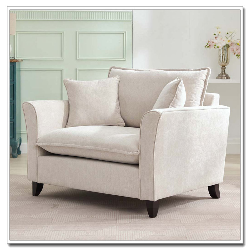 Fauteuil surdimensionné de 46,3 po, Crème