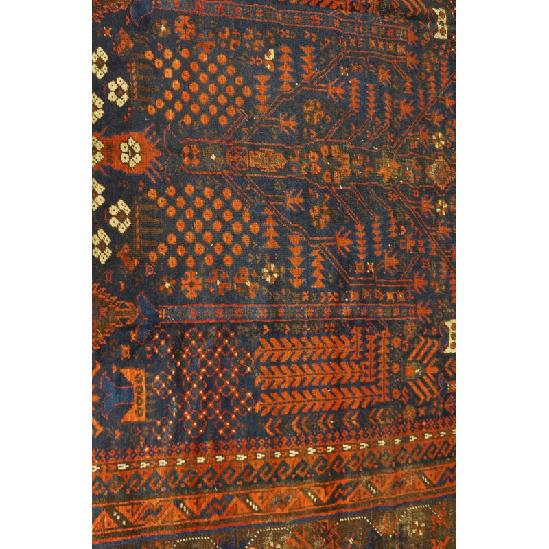 Mid 19th Century Antique Tribal Afghan Baluch Rug
