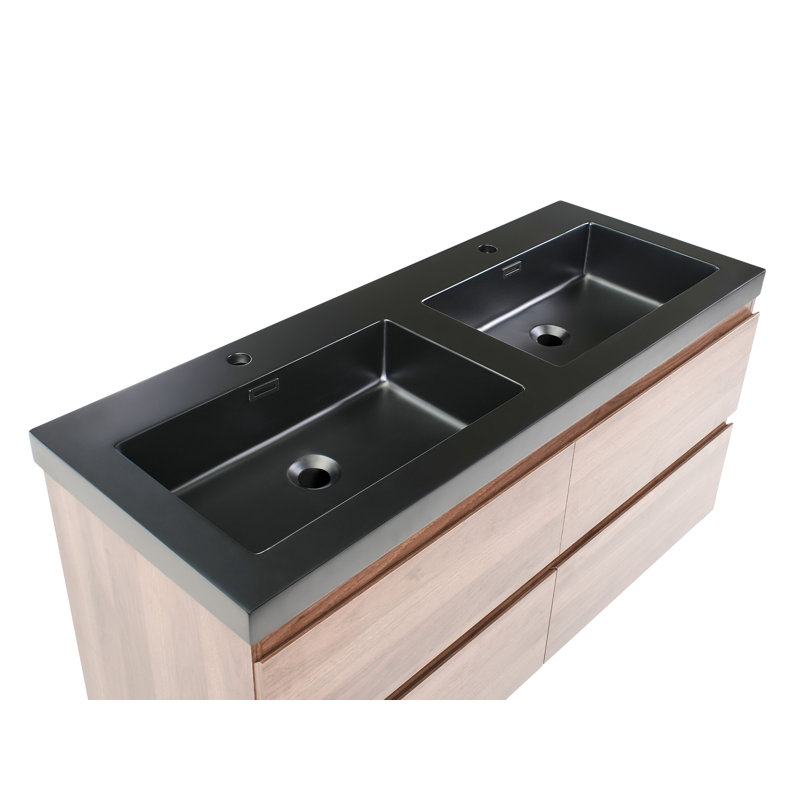Napa 120mm Double Bathroom Vanity with Basin, Dark Brown