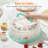 Cake Carrier With Lid And Handle, Two Sided Cupcake Carrier Holder For 10” Cake Or 9 Standard-Sized Cupcakes, Plastic Round Cake Transport Storage Container Stand For Pies And Cookies, Green