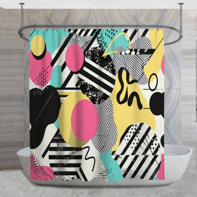 Rideau de douche Pop Art - Décoration de salle de bain minimaliste