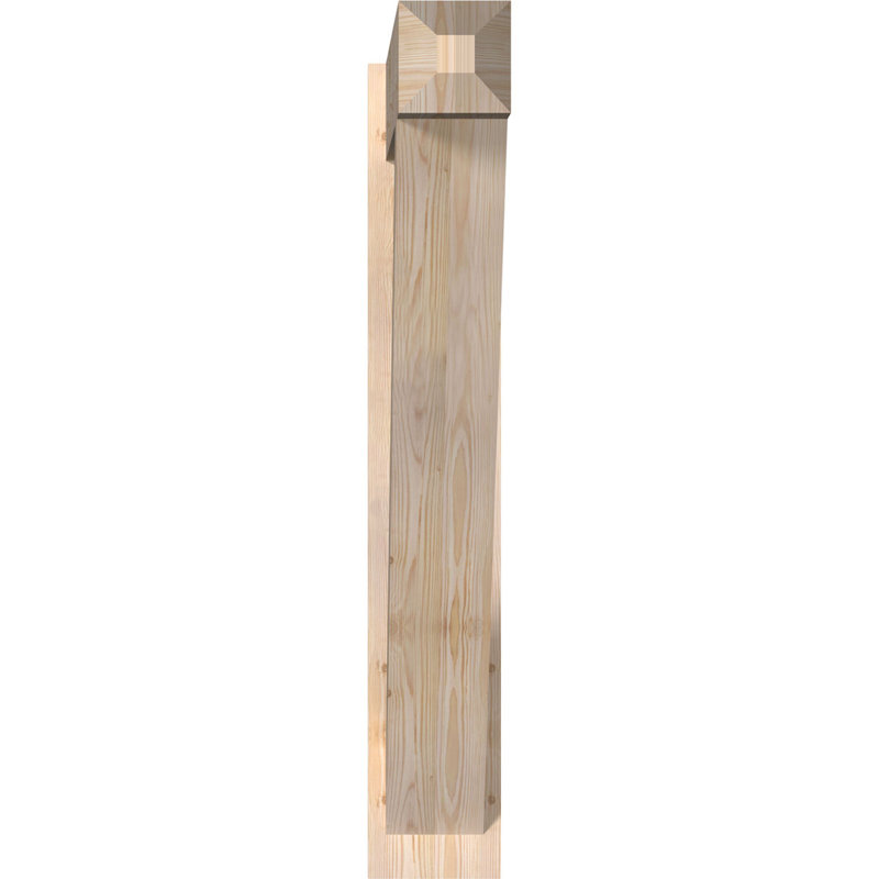 Artisan traditionnel en bois rustique, Sapin Douglas de 7 1/2 po (lisse), P 46 po x H 46 po