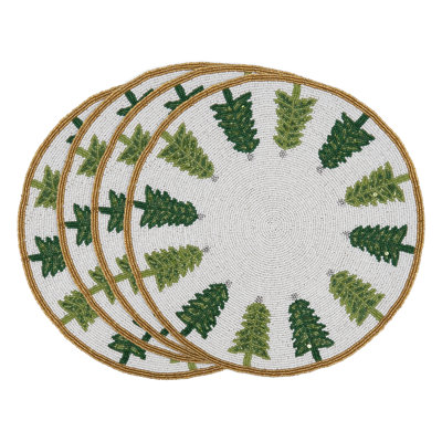 Derya Glass Animals/Nature Round Placemat