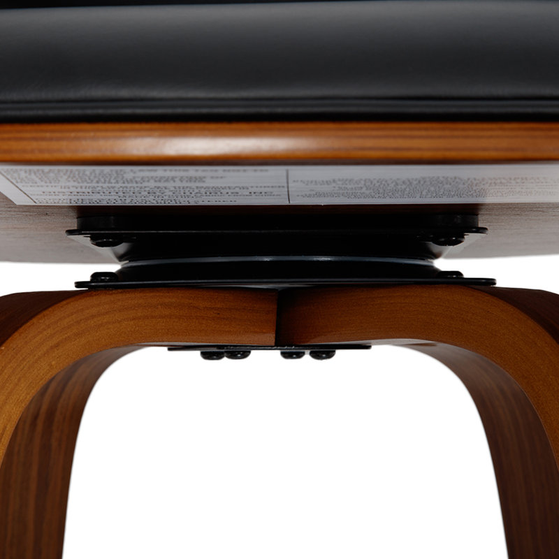 Modern Upholstered Counter Stools, 26 Inch Swivel Bar Stools With Hollow Back And Wooden Legs For Kitchen Island,Kitchen Bar Height Stools