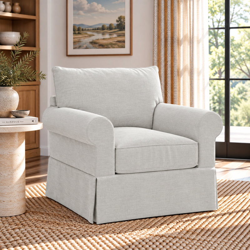 Fauteuil Amari, Tissage natté ivoire Drusky Sustain®
