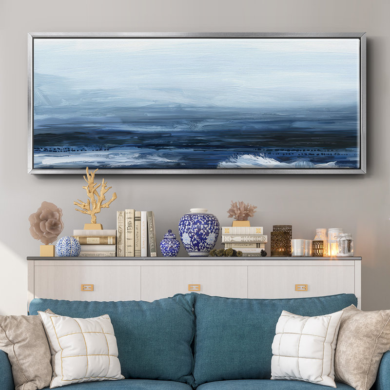 View from the Lighthouse II- Framed Canvas, 12" H x 30" W