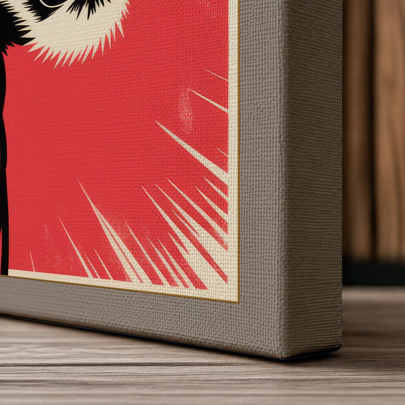 Roaring Tiger Graphic - Print, 24x16 - 61.0 x 40.6 cm, Taupe Border