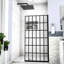 Porte de douche 38 po x 72 po en noir mat - panneau simple, élégant luminaire de salle de bain fixe l 38 po x H 72 po Elegance