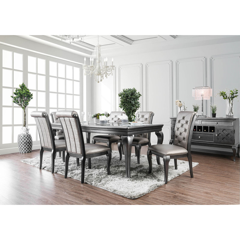 Elbing Extendable Four Leg Dining Set, 7
