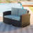 Celestia 4 Piece Rattan Sofa Seating Group with Cushions