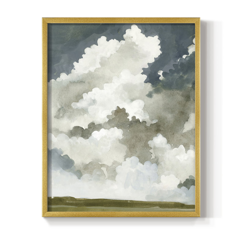«Vast Neutral Sky I», reproduction encadrée - bois massif, H 28 po x l 22 po