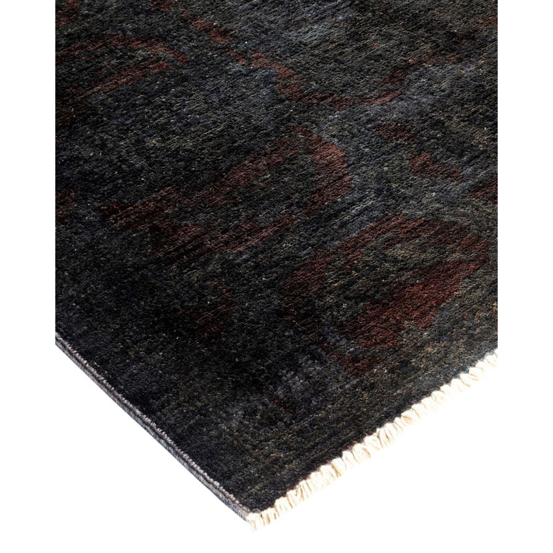Tapis gris unique de 6 pi x 8 pi 8 po Yazmen