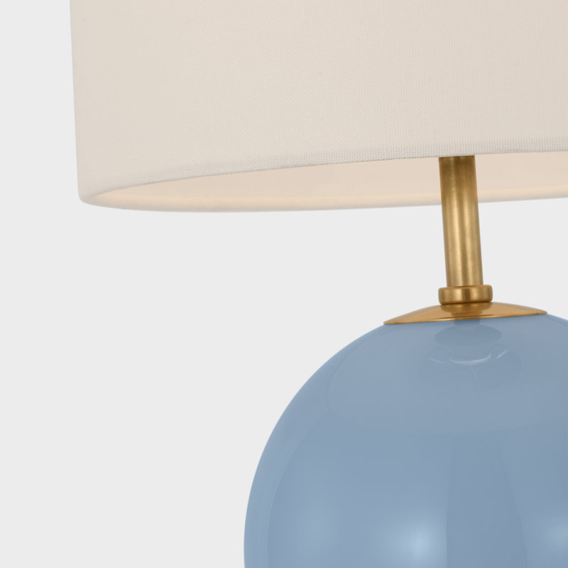 Elsie Table Lamp, Blue Painted Glass