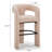 Malone Blush Performance Fabric Bar Stool-808207348-808207349