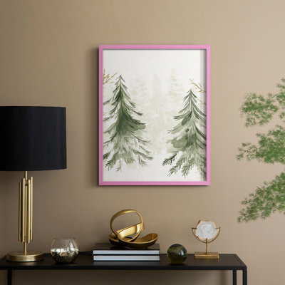 «Christmas Holiday Art», reproduction encadrée en bois massif
