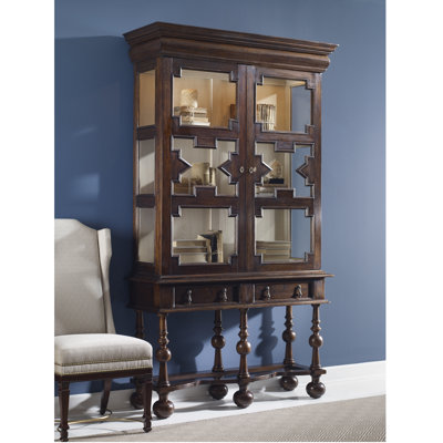 Armoire vitrine haute lumineuse William and Mary