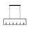 Kerrison 6 - Light Linear Geometric Chandelier