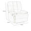 Fauteuil inclinable lève-personne standard en velours large de 36 po Costina-420316922