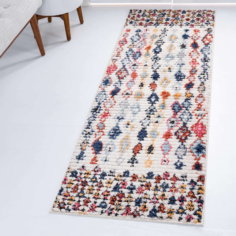 Victorville Abstract Indoor Rug, Runner 2'7" x 10'