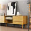 Meuble télé 70 pouces avec rangement Mid-Century moderne, convenant au salon, à la chambre à coucher et à l'armoire multimédia