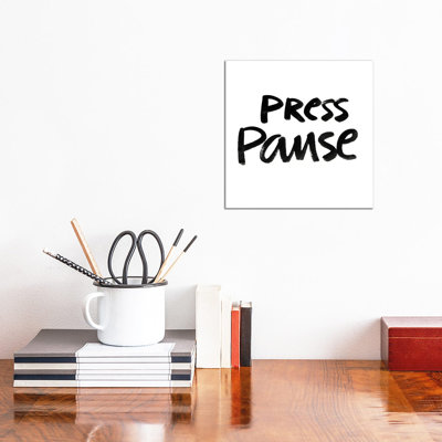 Press Pause II by Nadia Hassan - Wrapped Canvas Gallery-Wrapped Canvas Giclée