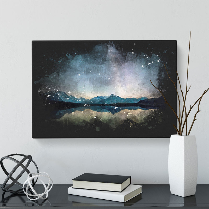 Mountain Star Reflection In Italy - Wrapped Canvas, 50cm H x 76cm W x 3cm D