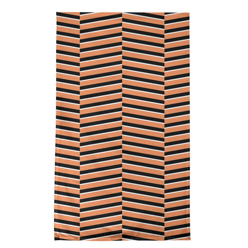 Jaya Tea Towel Kitchen Towel, Orange/Black, Cotton Twill