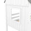 Charmant lit mezzanine simple en bois avec fenêtres latérales