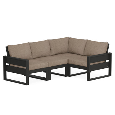 TREX Outdoors Eastport 3 - Person Outdoor Seating Group with Cushions