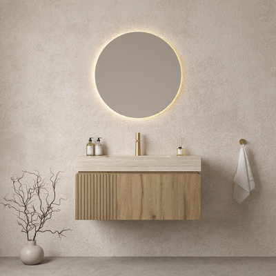 Meuble-lavabo mural simple 36 po avec lavabo