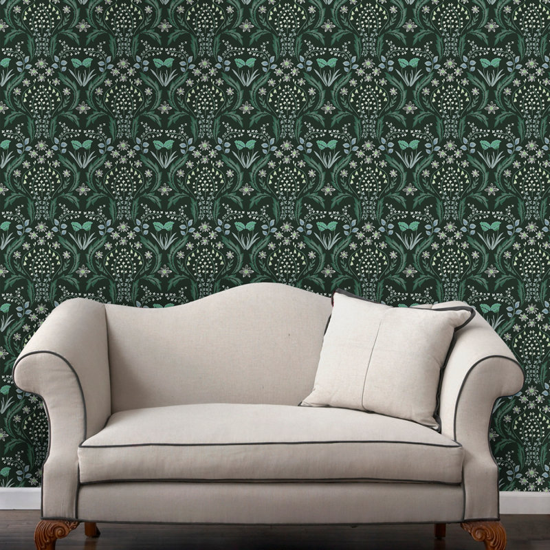 Papier peint adhésif Scandi, Calypso bleu sarcelle