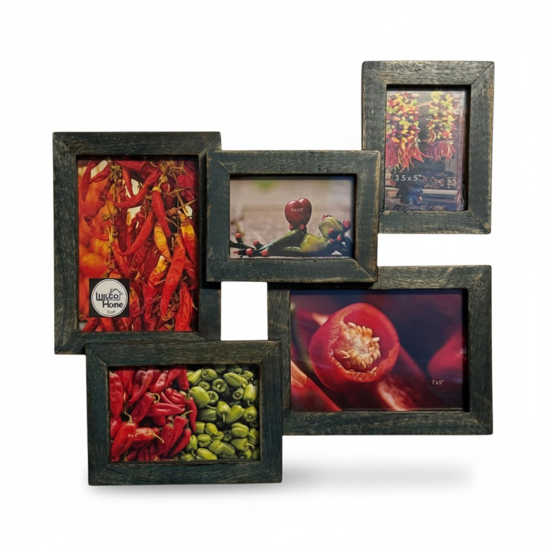 5 Frame Collage, Blue Spruce Wash
