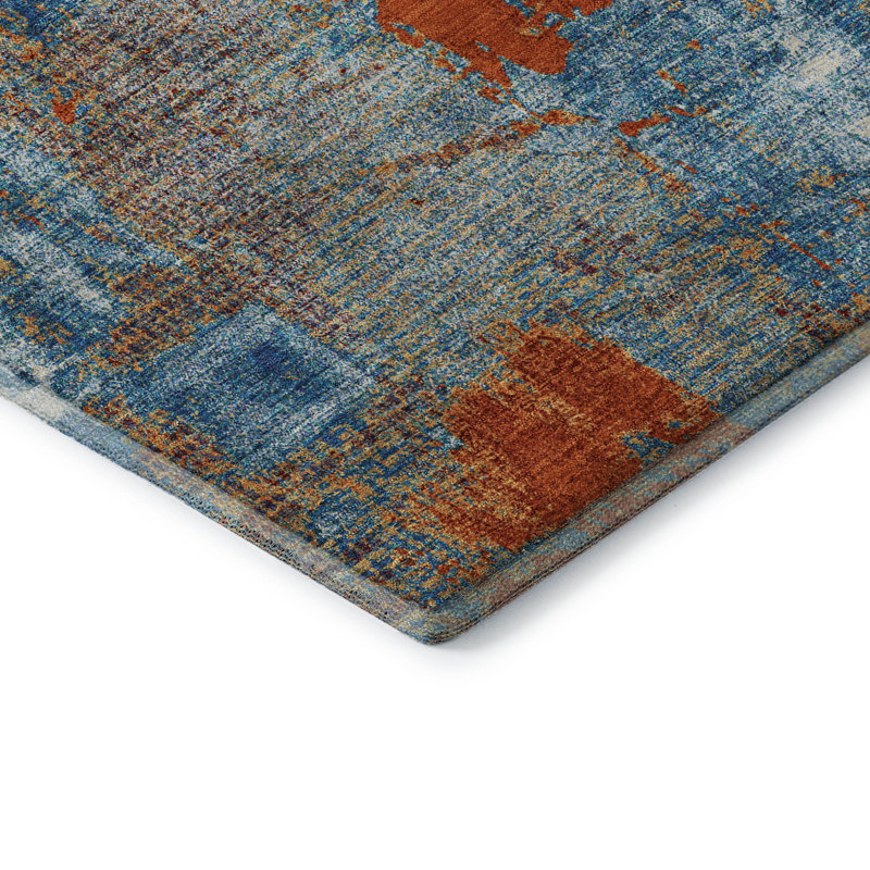 Premium Machine Washable Natoma AMF989 Abstract Rug, Rectangle 5' x 7'6"