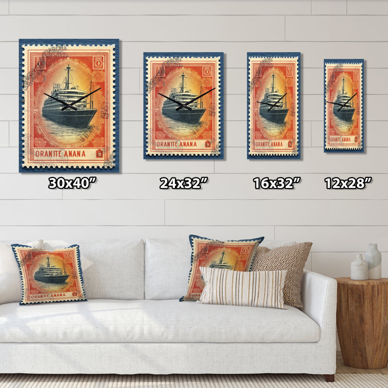 Horloge murale rétro Vintage Stamo Rms Titanic - Bateau, Médium