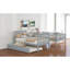 Lit simple superposé au dessus d'un lit simple avec lit gigogne et rangement-1902492149
