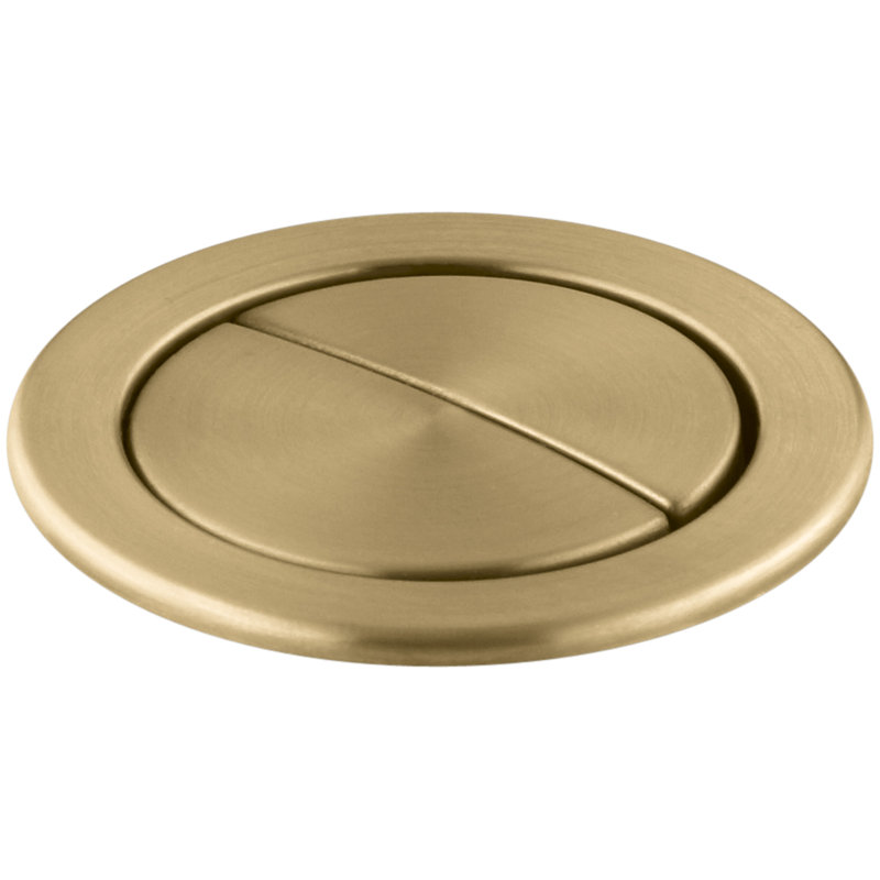 Saile Elongated Toilet, Amande, Or brossé éclatant de style moderne